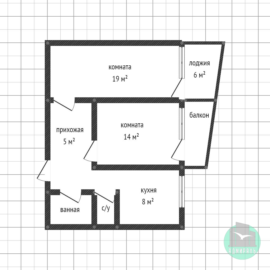 Продажа 2-комнатной квартиры, Новороссийск, Куникова улица,  д.66