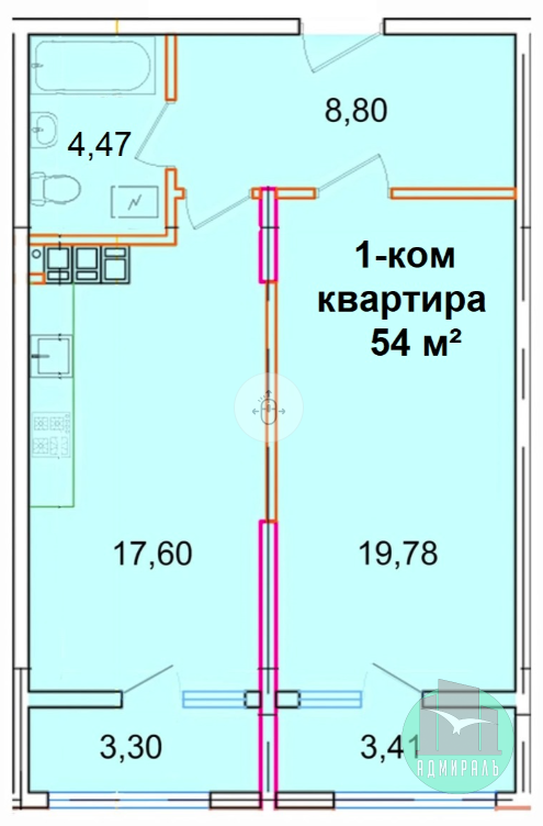 Продажа 1-комнатной новостройки, Новороссийск, Ручейная улица,  д.1